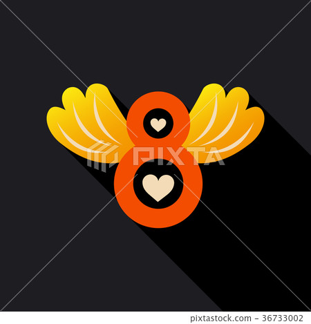 Vector illustration of 8 march womens day greeting 36733002