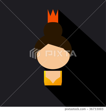 Profile silhouette of a princess on a background Profile silhouette of a princess on a background 36733003