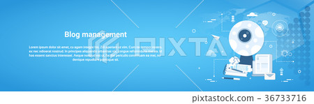 Blog Management Web Horizontal Banner With Copy 36733716