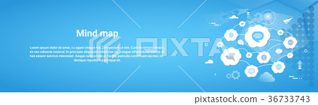 Mind Map Concept Horizontal Banner With Copy Space Mind Map Concept Horizontal Banner With Copy Space 36733743