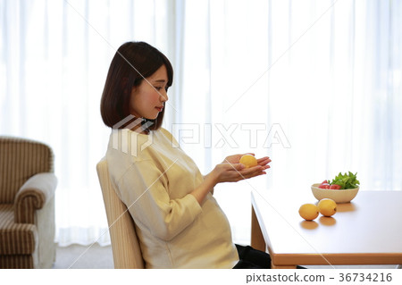 看檸檬的產科婦女 看檸檬的產科婦女 36734216