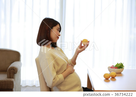 看檸檬的產科婦女 36734222