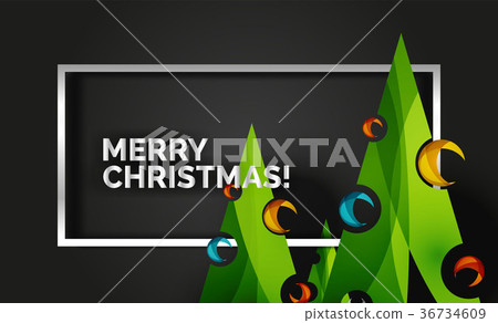 Christmas tree design New Year greeting card 36734609