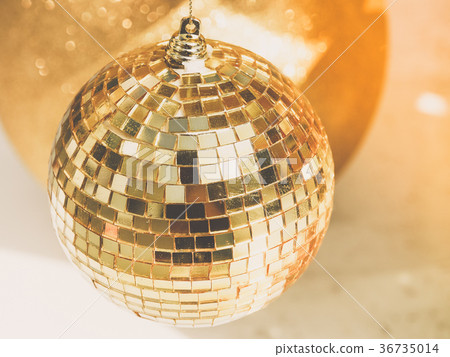 Golden Christmas ball in merry christmas 36735014