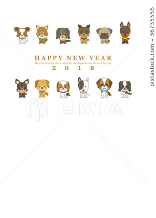 新年新年賀卡[新年賀卡/系列] 36735556
