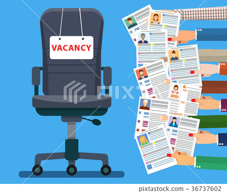 Human hands holds resume, 36737602