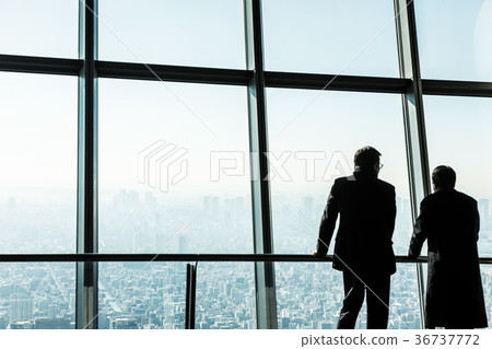 Business windowsill high rise building 36737772