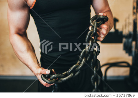 Strong man gym sport bodybuilder concept. Strong man gym sport bodybuilder concept. 36737869
