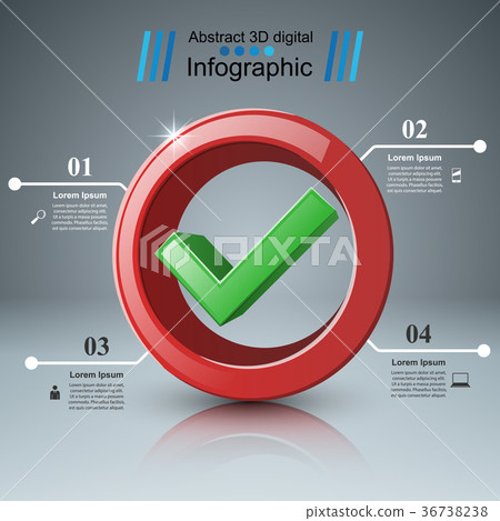 Ok, yes icon. Business infographic. Ok, yes icon. Business infographic. 36738238