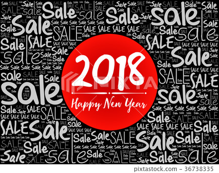 2018 Happy New Year. Sale Christmas 2018 Happy New Year. Sale Christmas 36738335