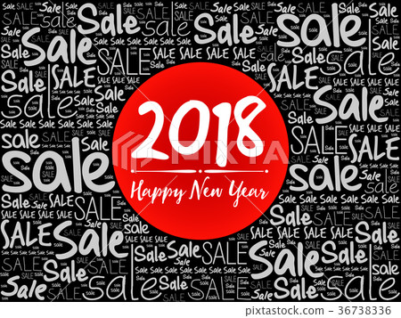2018 Happy New Year. Sale Christmas 36738336