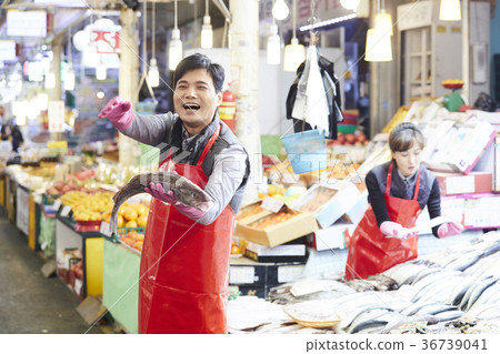 中年，商人，傳統市場 36739041