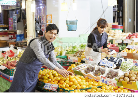 中年，商人，傳統市場 36739132