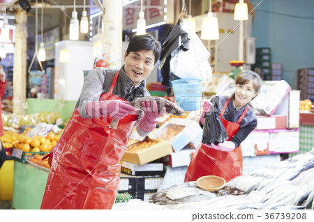 中年，商人，傳統市場 36739208