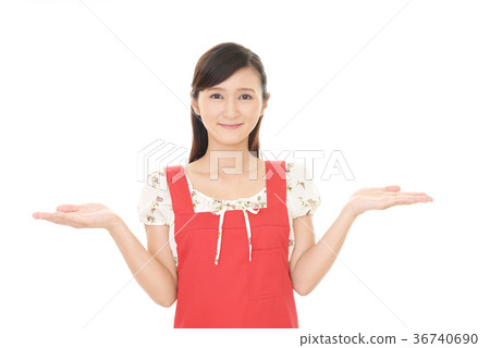 A woman in an apron A woman in an apron 36740690
