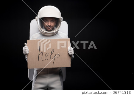 Upset spaceman is waiting for support 36741518
