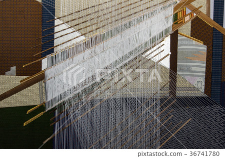 Silk fabric, hand weaving process in Thailand 36741780