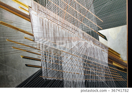 Traditional Thai silk hand weaving process 36741782