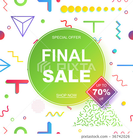 Sale banner template design. Vector illustration. 36742026