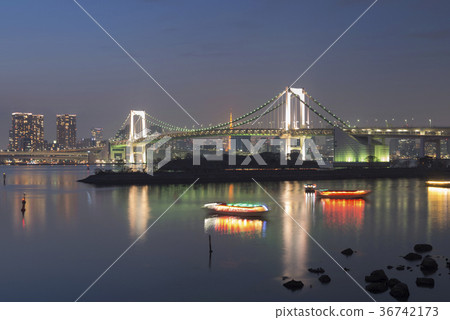 Tokyo Bay with rainbow bridge 36742173