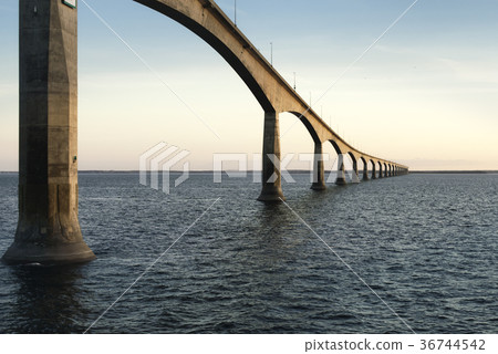 Confederation Bridge over sunset sky, Canada Confederation Bridge over sunset sky, Canada 36744542
