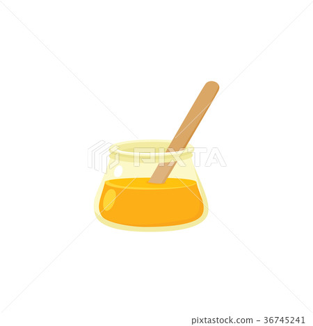 Flat icon of sugaring paste, sugar waxing concept 36745241