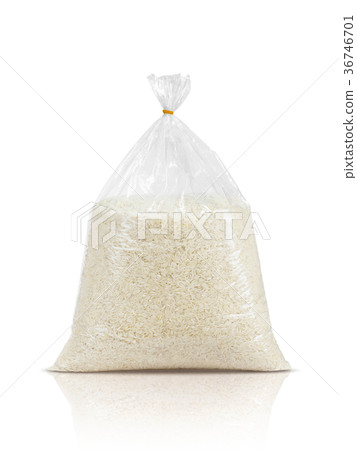 rice bag isolated on white background rice bag isolated on white background 36746701