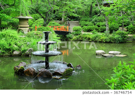 Pond and Fountain Kurayoshi City Butuki Park Pond and Fountain Kurayoshi City Butuki Park 36746754