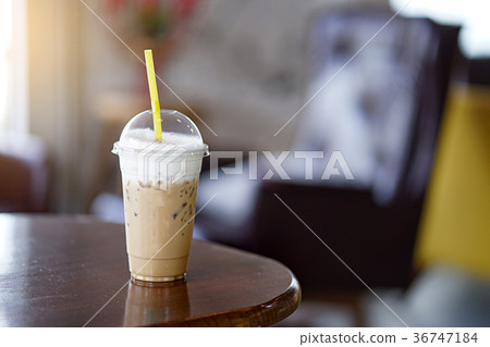 Iced coffee in coffee shop and  iced espresso  36747184