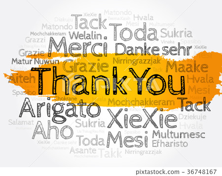 Thank You word cloud in different languages 36748167