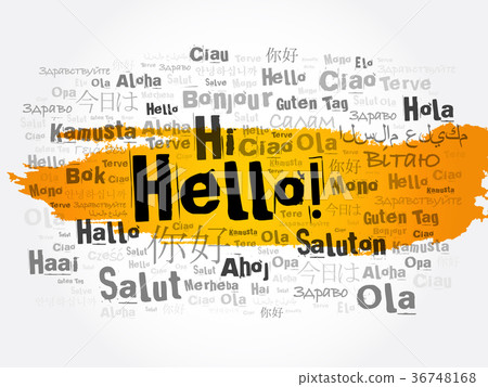 Hello word cloud in different languages Hello word cloud in different languages 36748168