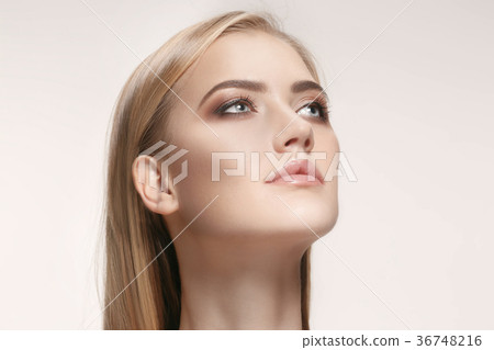 Beautiful Girl face. Perfect skin Beautiful Girl face. Perfect skin 36748216