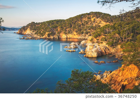 Nice sunrise landscape of the Spanish coastal 36748250