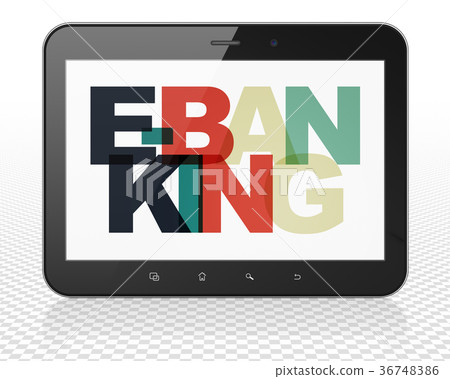 Business concept: Tablet Pc Computer with E Business concept: Tablet Pc Computer with E 36748386