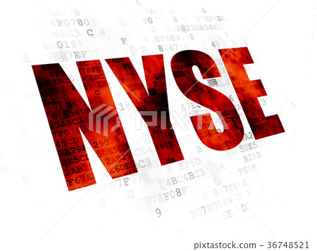 Stock market indexes concept: NYSE on Digital Stock market indexes concept: NYSE on Digital 36748521