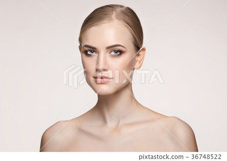 Beautiful Girl face. Perfect skin Beautiful Girl face. Perfect skin 36748522