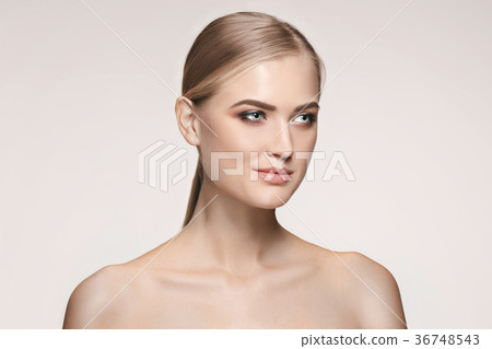 Beautiful Girl face. Perfect skin Beautiful Girl face. Perfect skin 36748543