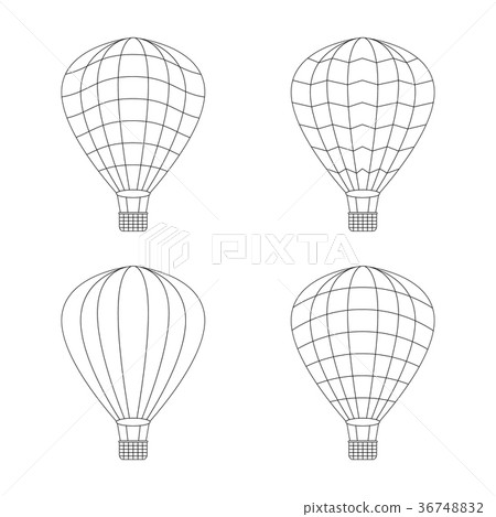 vector of air balloon icon set on white backgroun vector of air balloon icon set on white backgroun 36748832