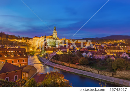 Cesky Krumlov cityscape in Czech Republic 36748917