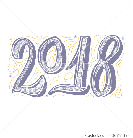 New Year typographic poster. Winter concept 36751354