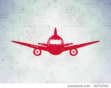 Tourism concept: Aircraft on Digital Data Paper 36752404