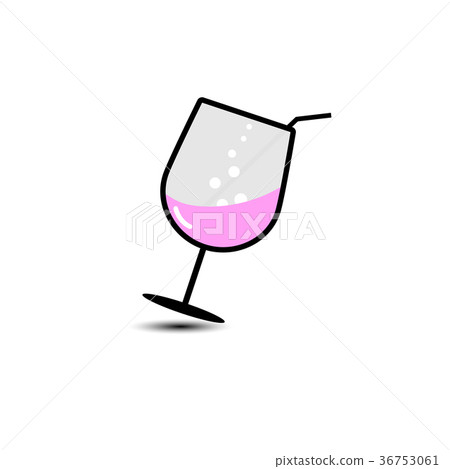 vector of wineglass with red wine icon isolated vector of wineglass with red wine icon isolated 36753061