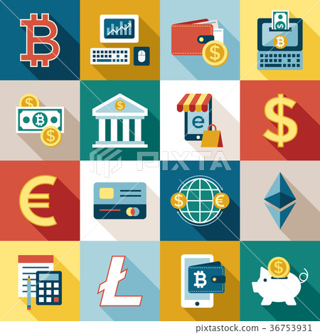 Digital vector bitcoin electronic cryptocurrency Digital vector bitcoin electronic cryptocurrency 36753931