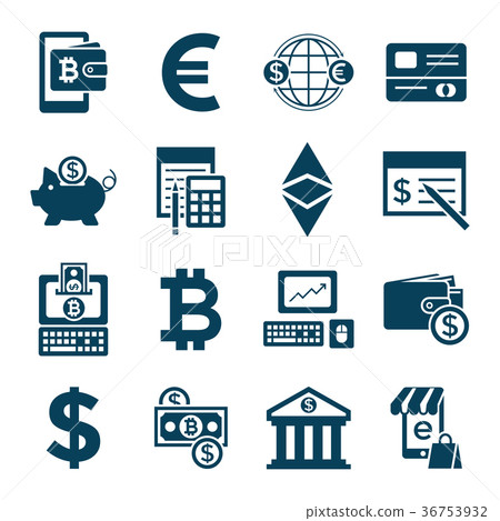 Digital vector bitcoin electronic cryptocurrency Digital vector bitcoin electronic cryptocurrency 36753932