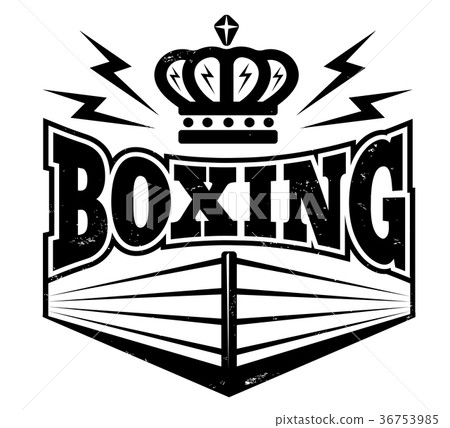 emblem with boxing ring. - Stock Illustration [36753985] - PIXTA