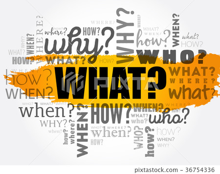 WHAT? - Question word cloud 36754336