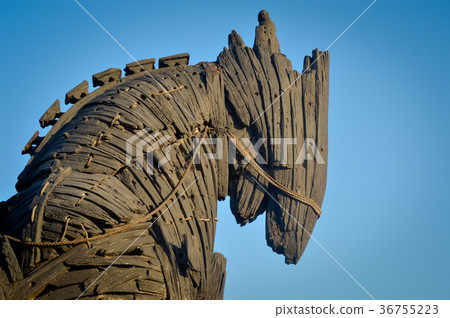 Trojan horse and blue sky 36755223