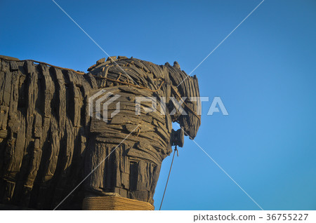 Trojan horse and blue sky 36755227