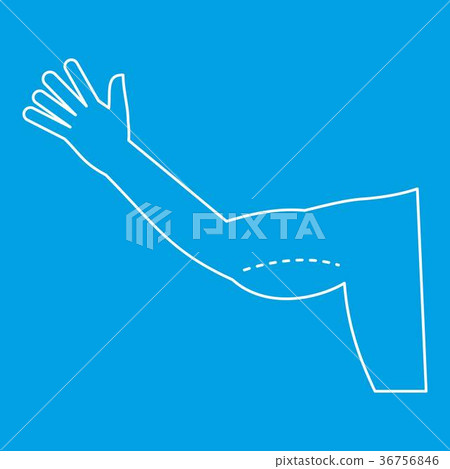 Plastic surgery, flabby arm correction icon 36756846