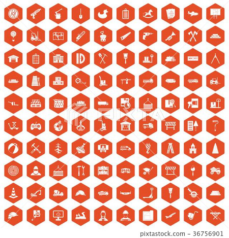 100 lorry icons hexagon orange 100 lorry icons hexagon orange 36756901